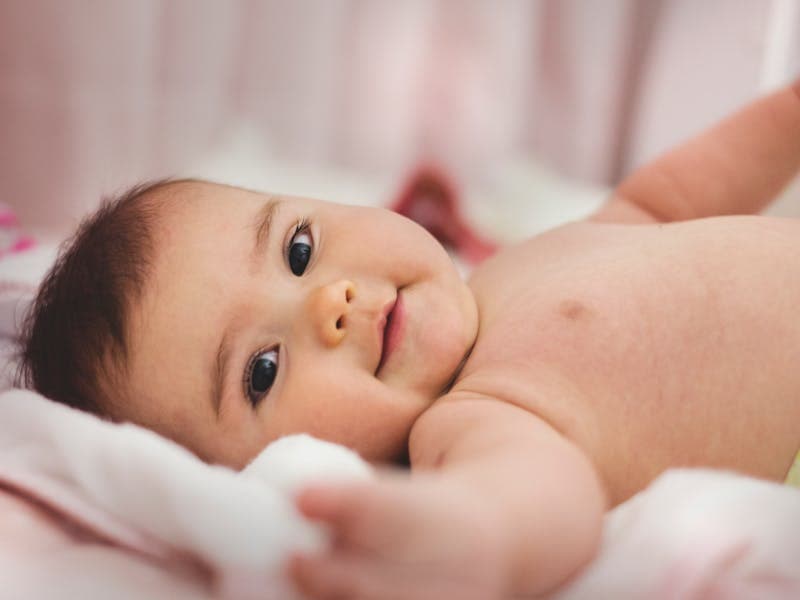 Close-up of baby's feet